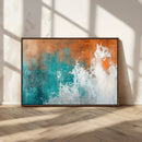 Vintage Abstract Print - Bold Teal and Orange Canvas Wall by MyGreatCanvas | Canvas Wall Art Prints | Photo Prints & Wall Decor