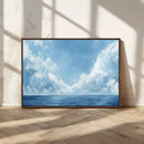 Abstract Ocean Print Artwork- Serene Blue Ocean Canvas Wall