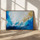 Blue Abstract Print - Dynamic Ocean-Inspired Canvas Wall Art