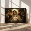 Mary Jesus Canvas Wall Art Print - Madonna and Child with