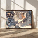 Abstract Blue and Gold Wall Art - Fluid Ink Artwork - Modern by MyGreatCanvas | Canvas Wall Art Prints | Photo Prints & Wall Decor