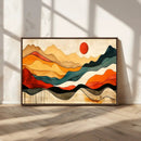 Mid Century Wall Art Print  - Abstract Woodland Print -