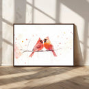 Cardinal Bird Canvas Wall Art - Male and Female Cardinal by MyGreatCanvas | Canvas Wall Art Prints | Photo Prints & Wall Decor