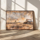 Rustic Farmhouse Wall Art Canvas Print | Barn and Field