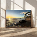 Tropical Beach Wall Art - Stunning Ocean Sunset Canvas Print