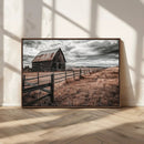 Rustic Barn Wall Art Canvas Print – Framed Moody Field Scene by MyGreatCanvas | Canvas Wall Art Prints | Photo Prints & Wall Decor