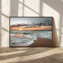 Ocean Sunset Wall Art Canvas Print – Framed Beach Waves