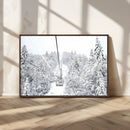 Snowy Ski Lift Wall Art – Framed Winter Mountain Canvas by MyGreatCanvas | Canvas Wall Art Prints | Photo Prints & Wall Decor