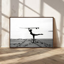 Yoga Surf Wall Art Canvas Print – Framed Black White Shore by MyGreatCanvas | Canvas Wall Art Prints | Photo Prints & Wall Decor