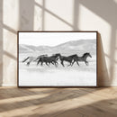 Wild Horses Running Wall Art Canvas Print, Framed Black by MyGreatCanvas | Canvas Wall Art Prints | Photo Prints & Wall Decor