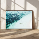 Minimal Beach Wall Art – Framed Ocean Swimming Canvas by MyGreatCanvas | Canvas Wall Art Prints | Photo Prints & Wall Decor