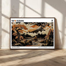 Modern Japanese Wall Art Canvas Print – Framed Abstract