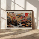 Modern Japanese Wall Art Canvas Print – Framed Abstract