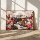 Mountain Wall Art Canvas Print – Framed Autumn Forest