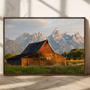 Rustic Barn Wall Art Canvas Print – Framed Grand Teton Park