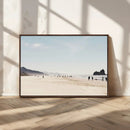 Minimalist Beach Wall Art Canvas Print – Framed Coastal
