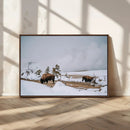 Bison Wildlife Wall Art Canvas Print – Framed Snowy Prairie by MyGreatCanvas | Canvas Wall Art Prints | Photo Prints & Wall Decor