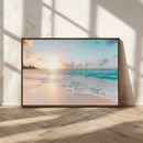 Beach Sunset Wall Art Canvas Print – Framed Ocean Waves by MyGreatCanvas | Canvas Wall Art Prints | Photo Prints & Wall Decor