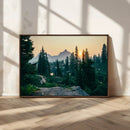 Mountain Wall Art Canvas Print – Framed Forest Serenity