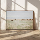 Bison Herd Wall Art Canvas Print – Framed Western Bison