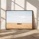 Bison Grassland Wall Art – Framed Minimal Nature Canvas by MyGreatCanvas | Canvas Wall Art Prints | Photo Prints & Wall Decor