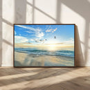 Minimalist Seaside Wall Art Canvas Print – Morning Glow