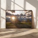 Snowy Peaks Wall Art Canvas Print – Rustic Mountain