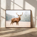 Vintage Wildlife Wall Art Canvas Print – Misty Landscape