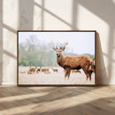 Rustic Deer Wall Art Canvas Print – Forest Woodland Stag