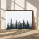 Foggy Forest Wall Art Canvas Print – Framed Misty Pines