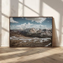 Mountain Landscape Wall Art Canvas Print – Framed Snowy