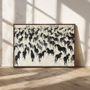 Wild Horse Stampede Wall Art Canvas Print – Monochrome by MyGreatCanvas | Canvas Wall Art Prints | Photo Prints & Wall Decor