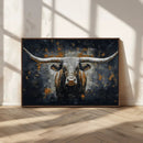 Rustic Longhorn Bull Wall Art Canvas Print – Vintage Western by MyGreatCanvas | Canvas Wall Art Prints | Photo Prints & Wall Decor