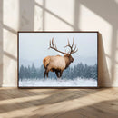 Majestic Elk Snowy Forest Wall Art Canvas Print – Winter by MyGreatCanvas | Canvas Wall Art Prints | Photo Prints & Wall Decor