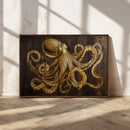 Octopus Wall Art Canvas Print – Wooden Art Sea Creature by MyGreatCanvas | Canvas Wall Art Prints | Photo Prints & Wall Decor