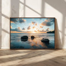 Rocky Ocean Sunset Wall Art Print – Seaside Canvas Dramatic by MyGreatCanvas | Canvas Wall Art Prints | Photo Prints & Wall Decor