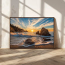 Rocky Ocean Sunset Wall Art Print – Seaside Canvas Dramatic by MyGreatCanvas | Canvas Wall Art Prints | Photo Prints & Wall Decor