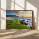 Coastal Golf Course Wall Art Canvas Print – Sunset with by MyGreatCanvas | Canvas Wall Art Prints | Photo Prints & Wall Decor
