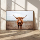 Longhorn Bull Wall Art Canvas Print – Framed Rustic by MyGreatCanvas | Canvas Wall Art Prints | Photo Prints & Wall Decor