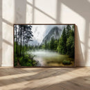Misty Lake Forest Wall Art Canvas Print, Green Trees and by MyGreatCanvas | Canvas Wall Art Prints | Photo Prints & Wall Decor