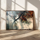 Sunlit Autumn Forest Wall Art – Mist Trees Rays Fog Nature by MyGreatCanvas | Canvas Wall Art Prints | Photo Prints & Wall Decor