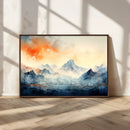 Warm Clouds Abstract Mountain Wall Art Canvas Print