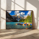 Moraine Lake 3-Panel Wall Art, Majestic Mountain and Lake by MyGreatCanvas | Canvas Wall Art Prints | Photo Prints & Wall Decor