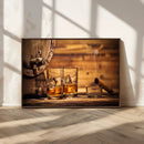 Rustic Whiskey and Barrel Canvas Print by MyGreatCanvas | Canvas Wall Art Prints | Photo Prints & Wall Decor