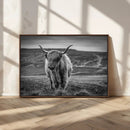 Fluffy Cattle Wall Art Print, Highland Cow Canvas, Framed by MyGreatCanvas | Canvas Wall Art Prints | Photo Prints & Wall Decor