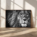 Black and White Lion Canvas Wall Art Print – Wildlife by MyGreatCanvas | Canvas Wall Art Prints | Photo Prints & Wall Decor