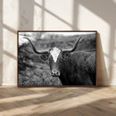 Western Home Wall Art Canvas Print, Framed Texas Longhorn by MyGreatCanvas | Canvas Wall Art Prints | Photo Prints & Wall Decor