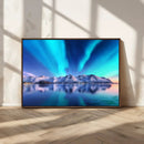 Northern Lights above Mountain Wall Art, Northern Lights