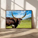 Longhorn and Cow Wall Art, Country Cow Wall Decor Canvas by MyGreatCanvas | Canvas Wall Art Prints | Photo Prints & Wall Decor