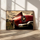 Red Classic Car Wall Art Canvas Print by MyGreatCanvas | Canvas Wall Art Prints | Photo Prints & Wall Decor